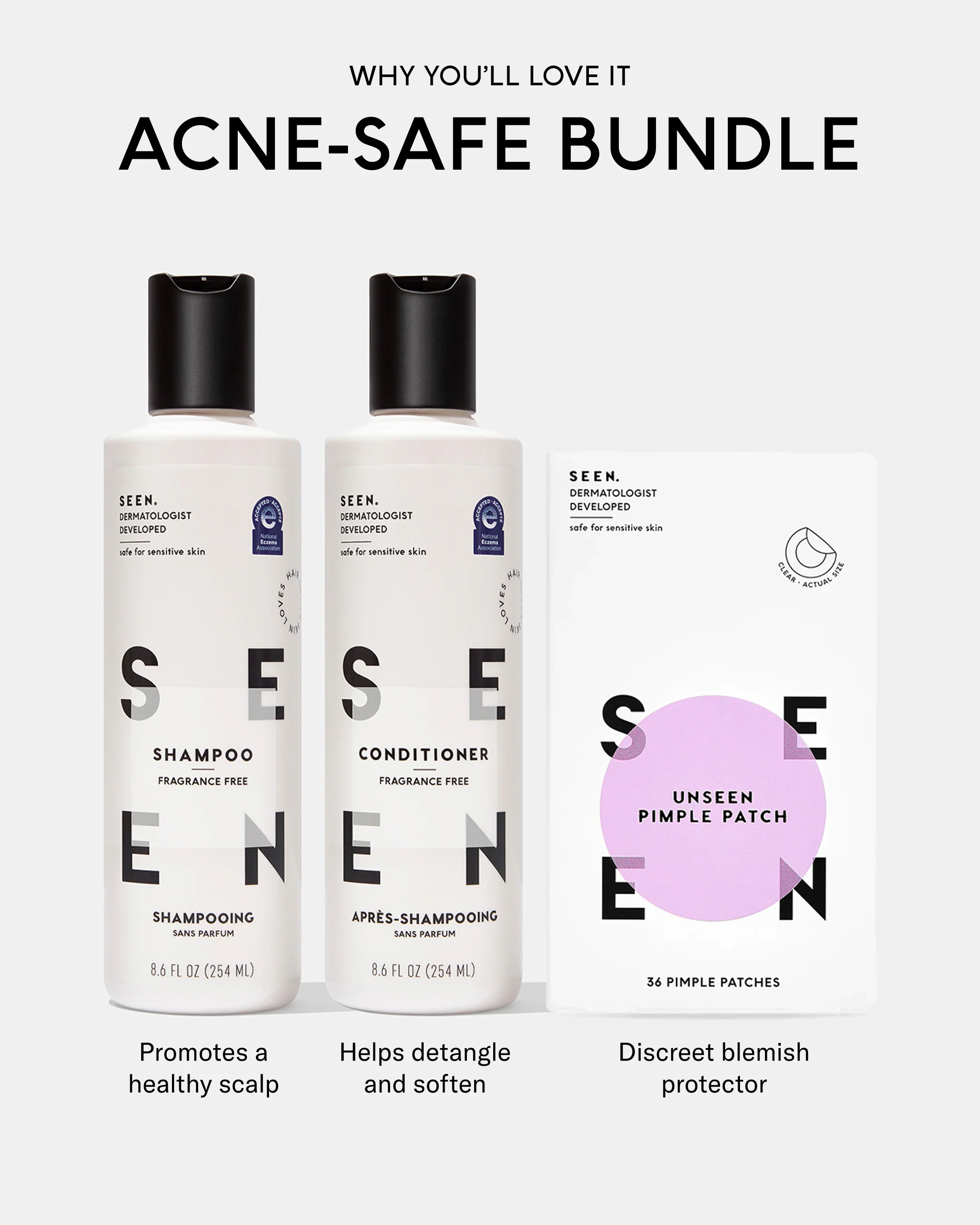 SEEN Acne-Safe Bundle, Fragrance Free - Image 3
